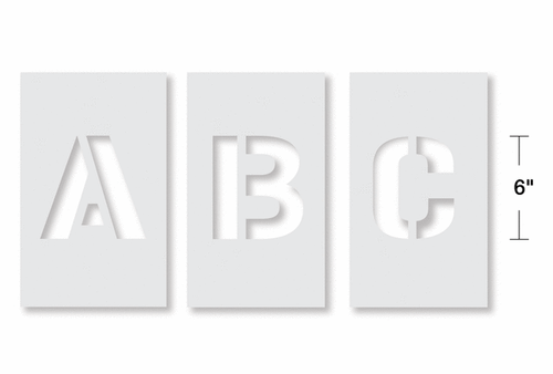 Upper Case Single Letter Stencils