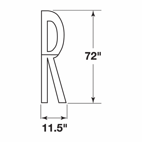 3M™ Stamark™ 380I ES Letter ‘R’ for RR Xing,