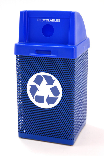 Wausau® 38 Gallon Steel Recycling Receptacle