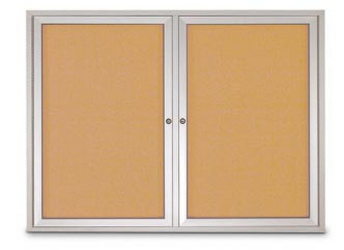 Indoor/Outdoor Enclosed Bulletin Double Door