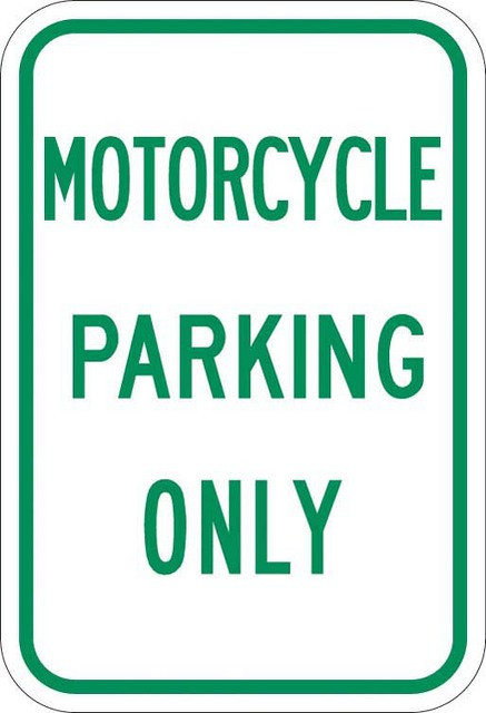MOTORCYCLE PARKING ONLY Sign (P-3)