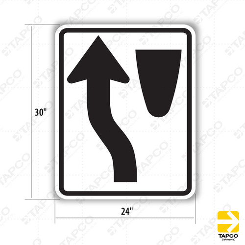 Divided Highway Left (Symbol) Sign R4-8