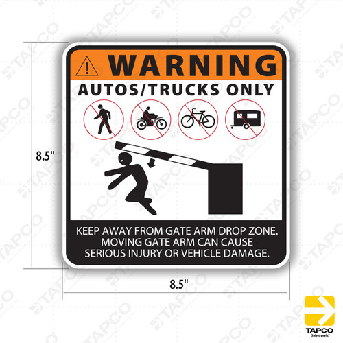 Self-adhesive Reflective Decal for Signs and Gate Arms, Warning Keep Clear