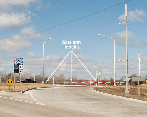 Replacement Gate Arm Light Kit for Freeway Lane Closure Gate