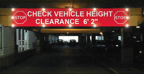 BlinkerSign® Flashing LED Clearance Warning Sign