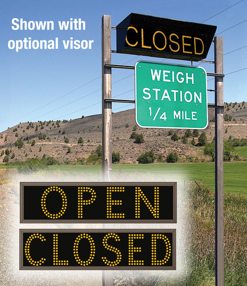 Highway Weigh Station LED Blank-out FHWA MUTCD "Open" | "Closed" Sign