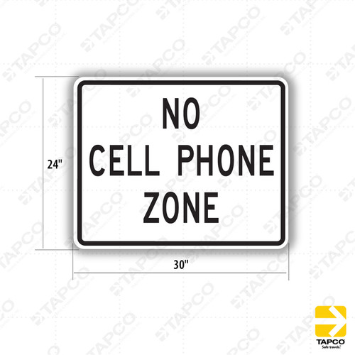 NO CELL PHONE ZONE Sign