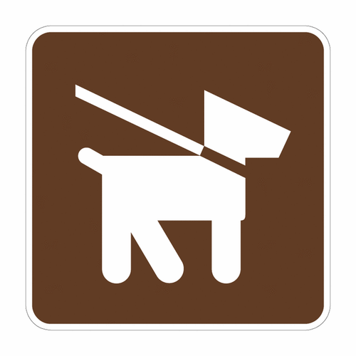 Pets on Leash (Symbol) Sign RS-017, For non-road use only