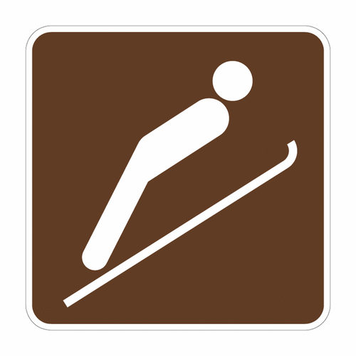 Ski Jumping (Symbol) Sign RS-048