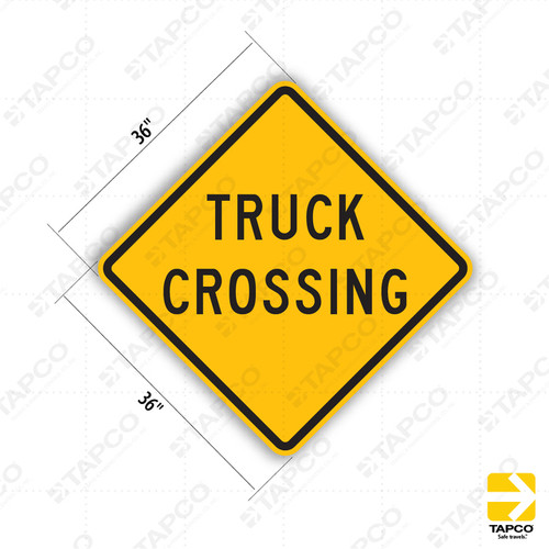 TRUCK CROSSING Sign W8-6