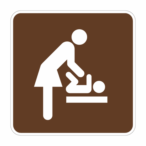 Baby Changing Station, Women's Room (Symbol) Sign RS-138