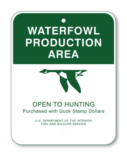 Waterfowl Production Area Boundary Sign (FWS-A-3-3)
