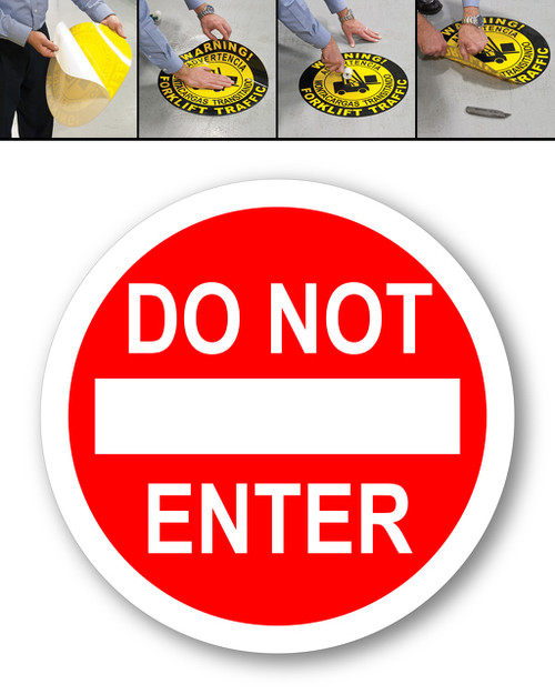 DO NOT ENTER - DURAMarker Grip®: Full-Color, In & Outdoor Floor Signage