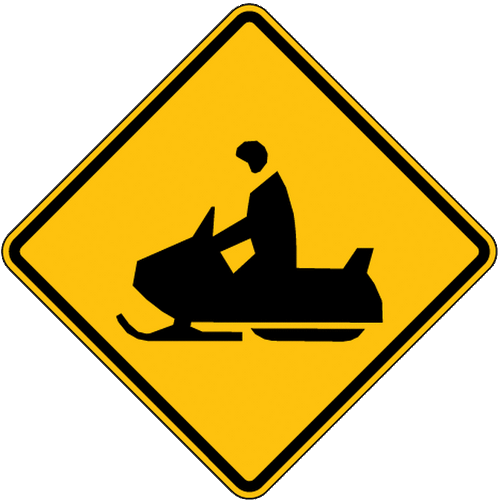 Snowmobile Crossing (Symbol) Sign W11-6