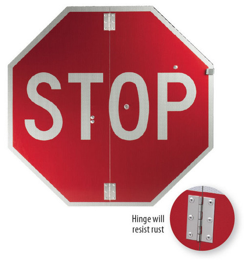 Folding STOP Sign