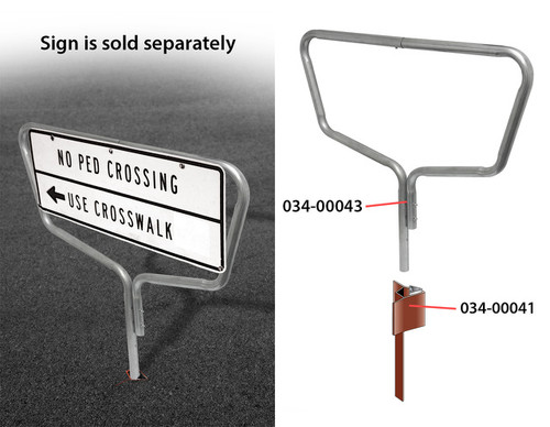 Pedestrian Handrail Kit for Soft Soil or Asphalt Installation