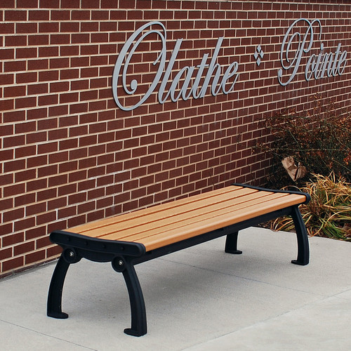 Heritage Backless Bench with Black Frame