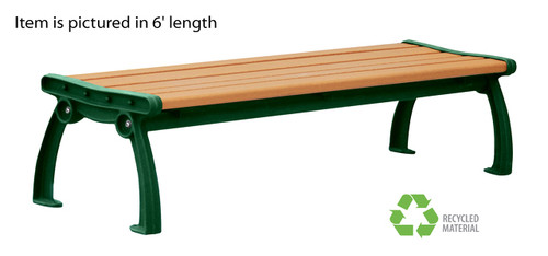 Heritage Backless Bench with Green Frame