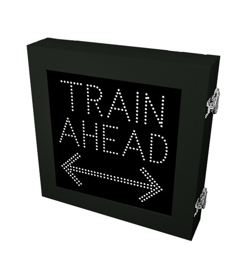 TCL Direct-view Double Sided LED Sign "Train Ahead" with Left and Right Arrows
