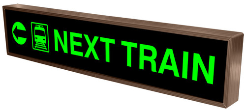 TCL Direct-view LED Sign "Next Train" with Symbol and Left Arrow