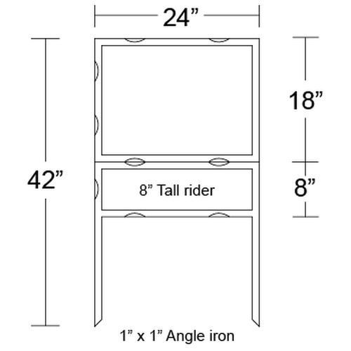 Lawn Frame for 18"H x 24"W and 8"H x 24"W Signs