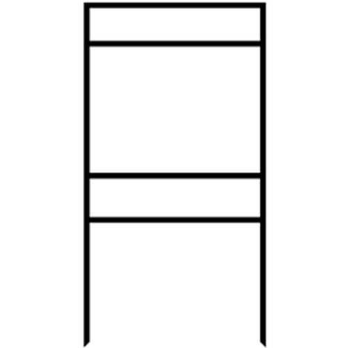 Slide-In Lawn Frame for 24"W x 18"H and (2) 6"H x 24"W Signs