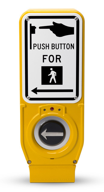 EZ Communicator Navigator ADA Push Button Station with 5" x 7" Sign