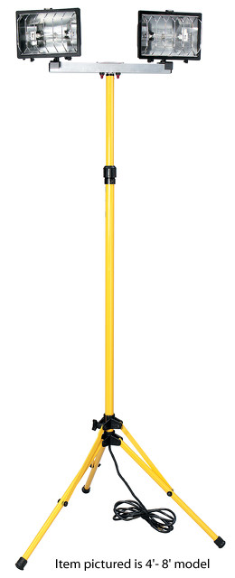 3' - 7' Telescoping 500W Work Light with Lamp Switch and Handle