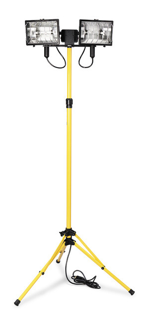 4' - 8' Double Telescoping 500W Work Light with Lamp Switch and Handle