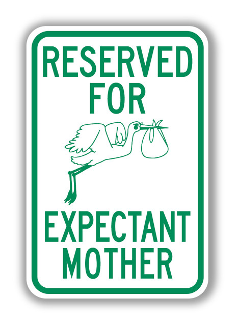 Reserved for Expectant Mother (Stork Symbol) Sign RP-29