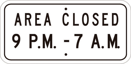 National Recreation Area Sign (Area Closed)