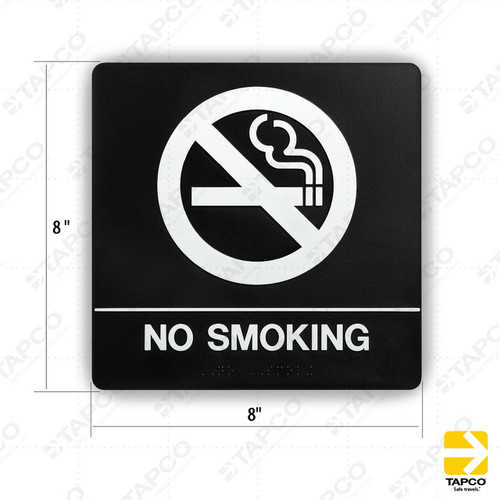 No Smoking ADA Braille Sign