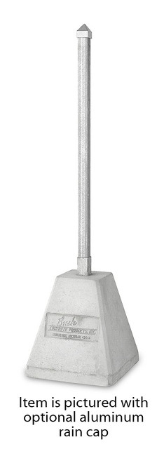 200 Pound Concrete Base with 1.75" Square Post