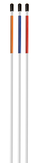 4' White Rod with Reflective Band