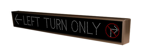 TCL Direct-view LED Sign Left Arrow | LEFT TURN ONLY | No Right Turn Symbol