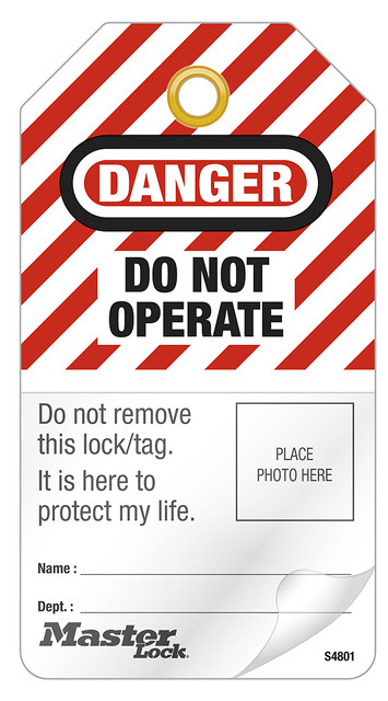 Heavy Duty Self-Laminating Photo ID Lockout Tags
