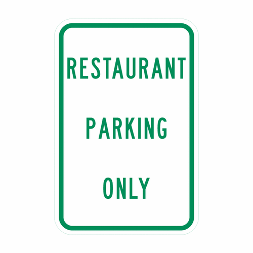 RESTAURANT PARKING ONLY Sign (RP-24)