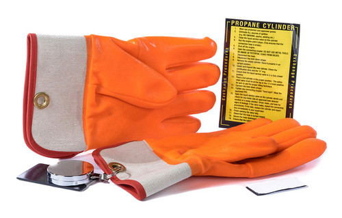 Propane Gloves with Retractable Clip