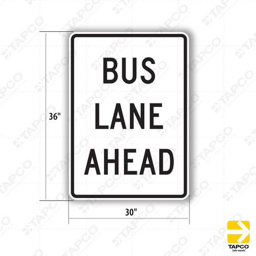R3-12f BUS LANE AHEAD Sign