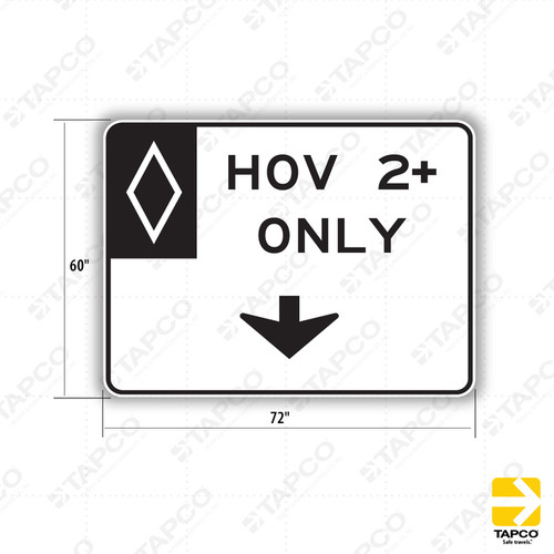 R3-14b HOV 2+ ONLY Sign