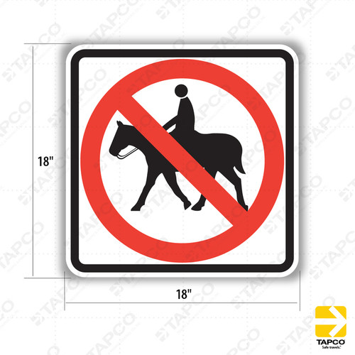 R9-14 NO EQUESTRIANS (Symbol) Sign