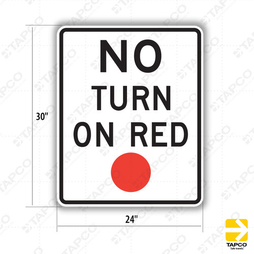 R10-11 NO TURN ON RED (Symbol) Sign
