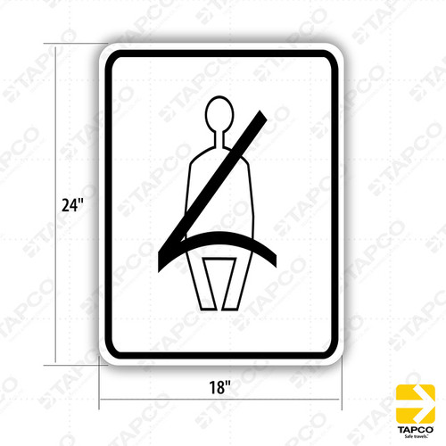 SR15 (CA) SEATBELT (symbol) Sign