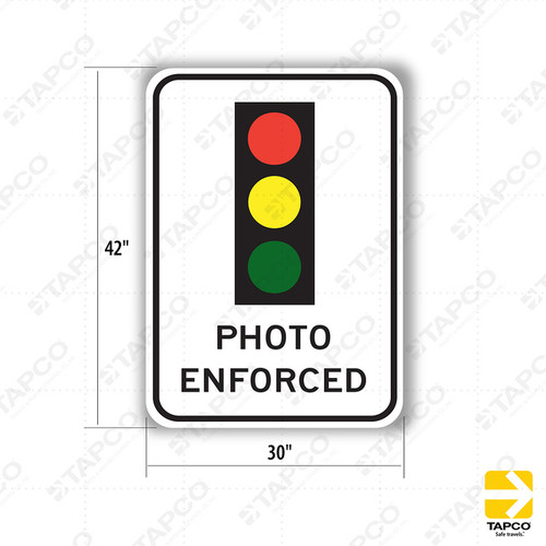 SR56 (CA) TRAFFIC SIGNAL (symbol) PHOTO ENFORCED Sign