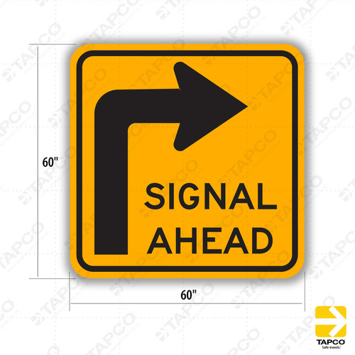 SW26 (CA) SIGNAL STOP AHEAD (Symbol) Sign