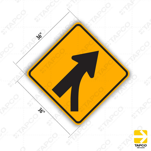 W4-5 Entering Roadway Merge (symbol) Sign
