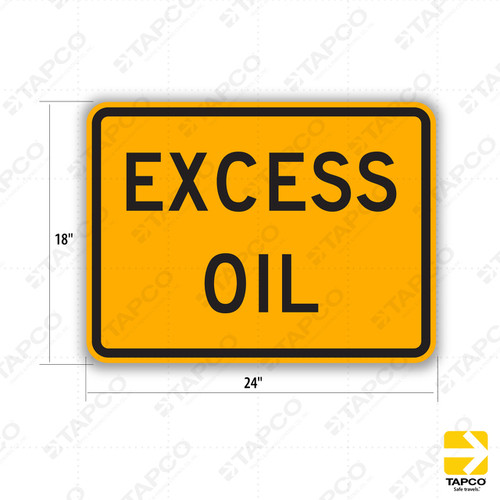 W8-5cP EXCESS OIL Sign