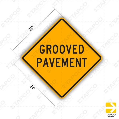 W8-15 GROOVED PAVEMENT Sign
