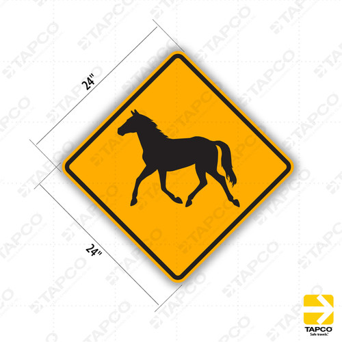 W11-22 LARGE ANIMAL CROSSING (symbol) Sign