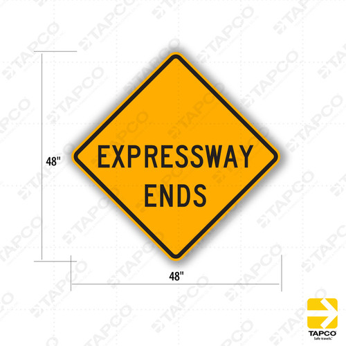 W19-4 EXPRESSWAY ENDS Sign